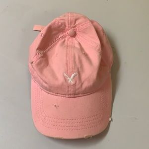 American eagle pink hat